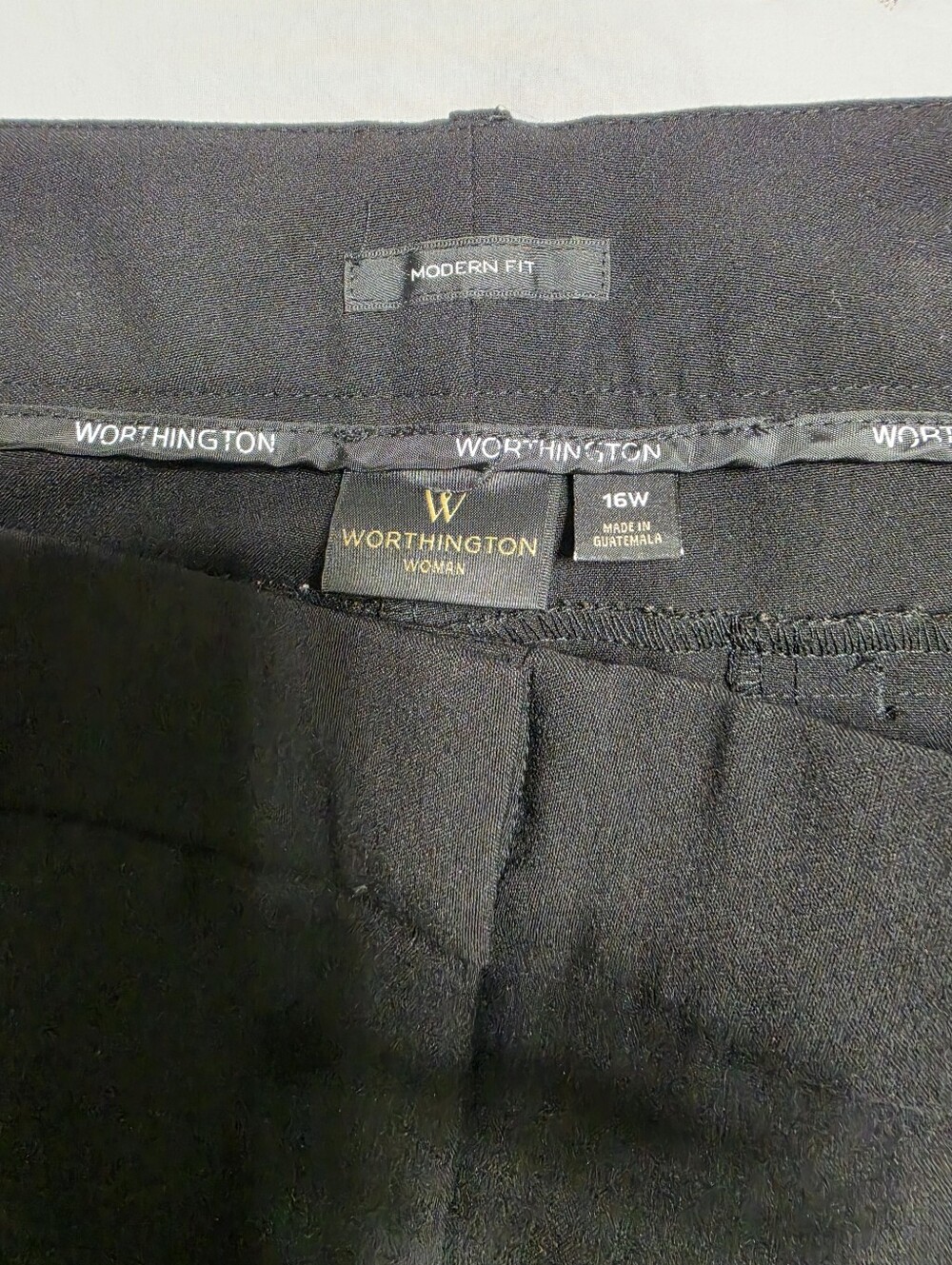 Worthington Black Modern Fit Pants ,